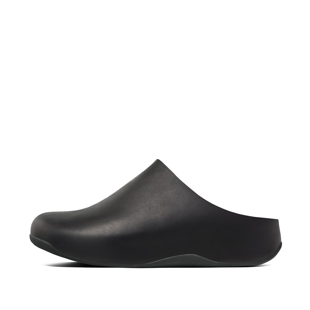 Fitflop Womens Clogs - Shuv Leather - Black - 275-GZHEJL